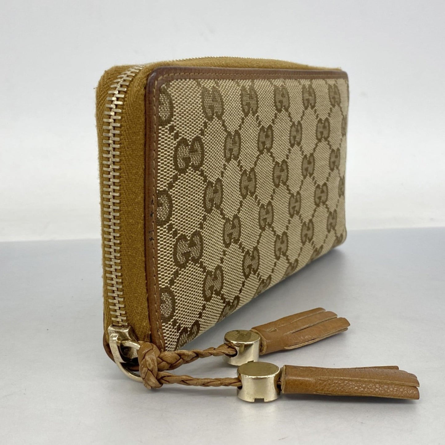 Gucci Brown Canvas Long Wallet (Bi-Fold) ( )