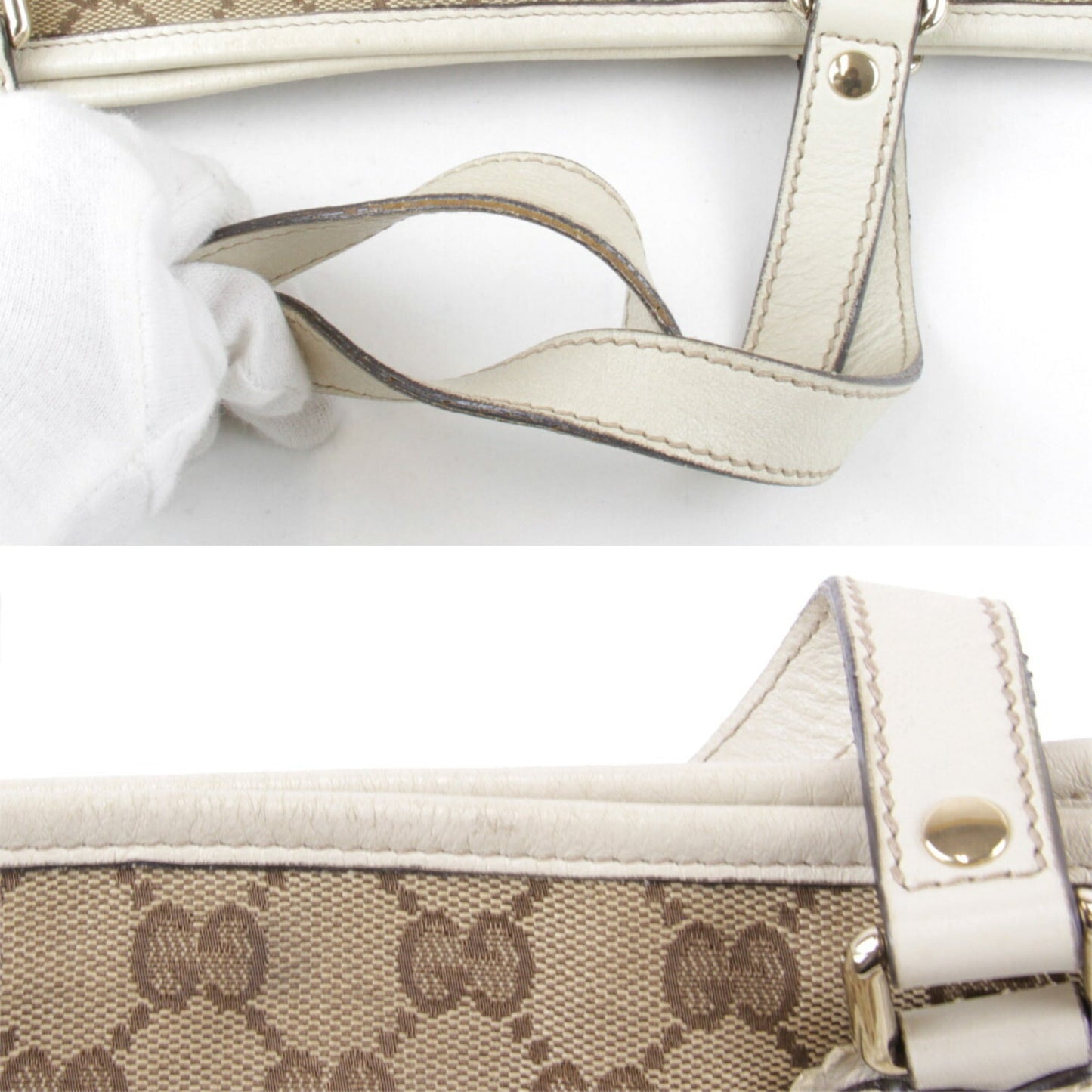 Gucci Beige Gg Canvas Tote Bag ( )
