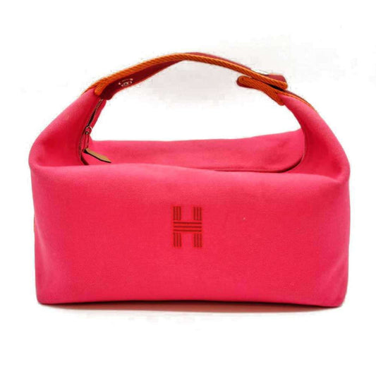 Hermes Pink Canvas Handbag ( )