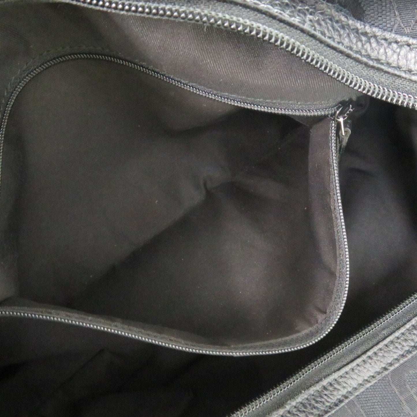 Gucci Horsebit Black Canvas Shoulder Bag ( )