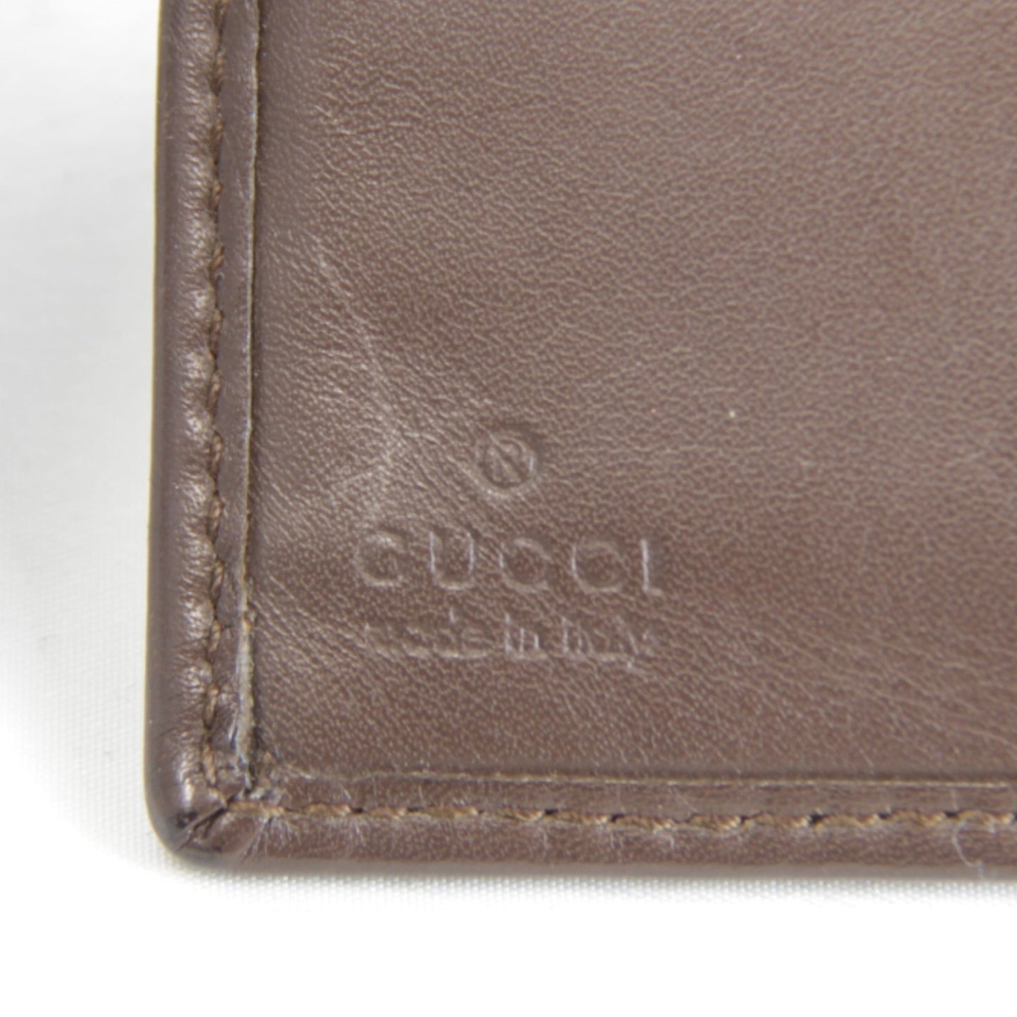 Gucci Brown Gg Canvas Leather Wallet (Bi-Fold) ( )