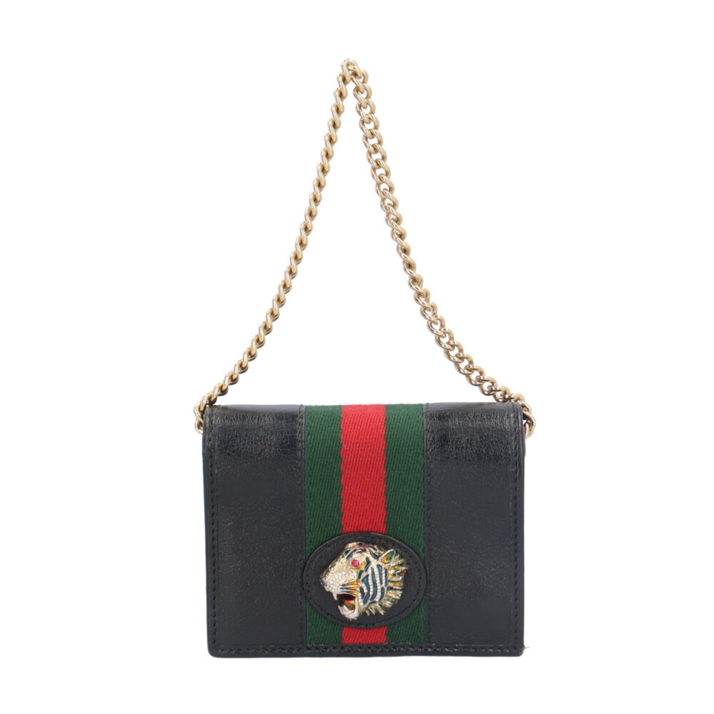 Gucci Black Leather Chain/Shoulder Wallet ( )