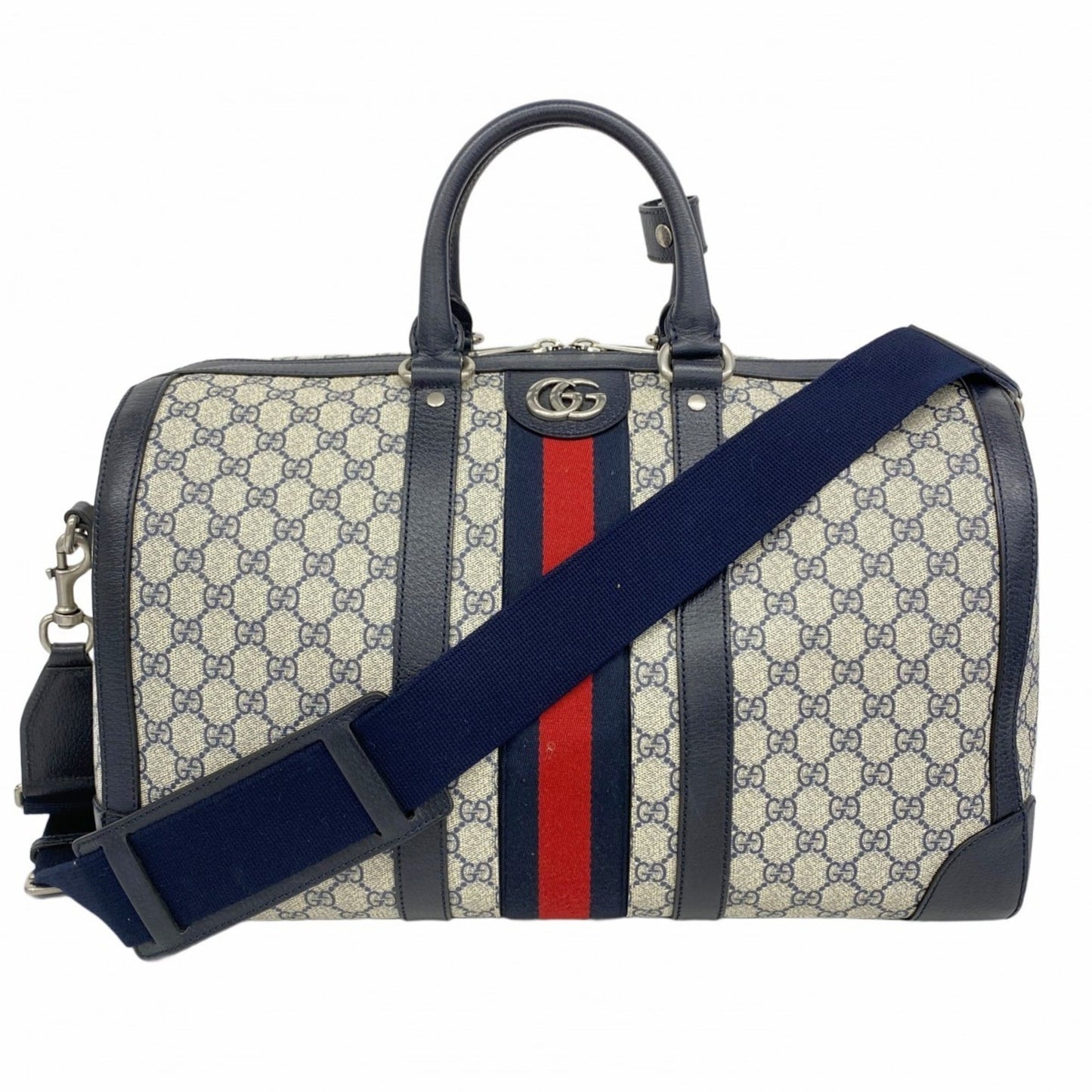 Gucci Navy Pvc Boston Bag ( )