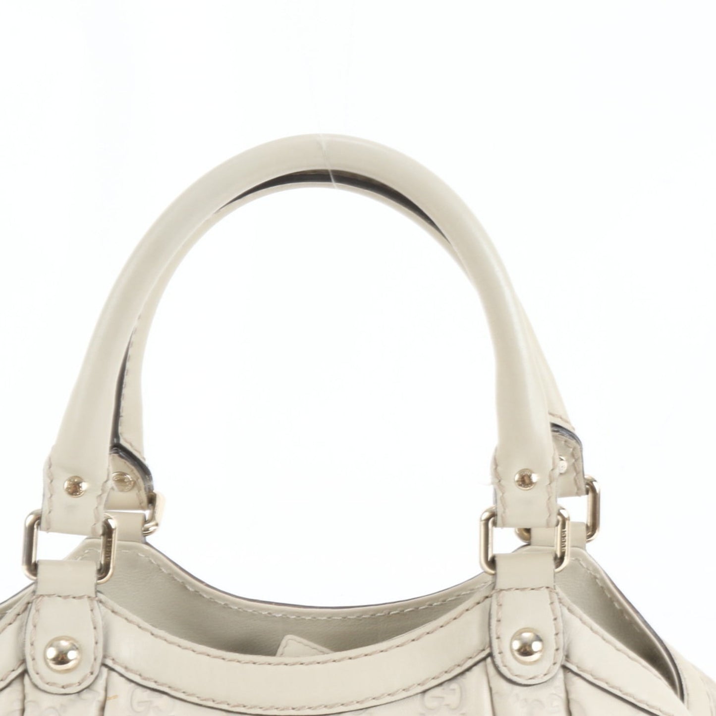 Gucci Ivory Leather Tote Bag ( )