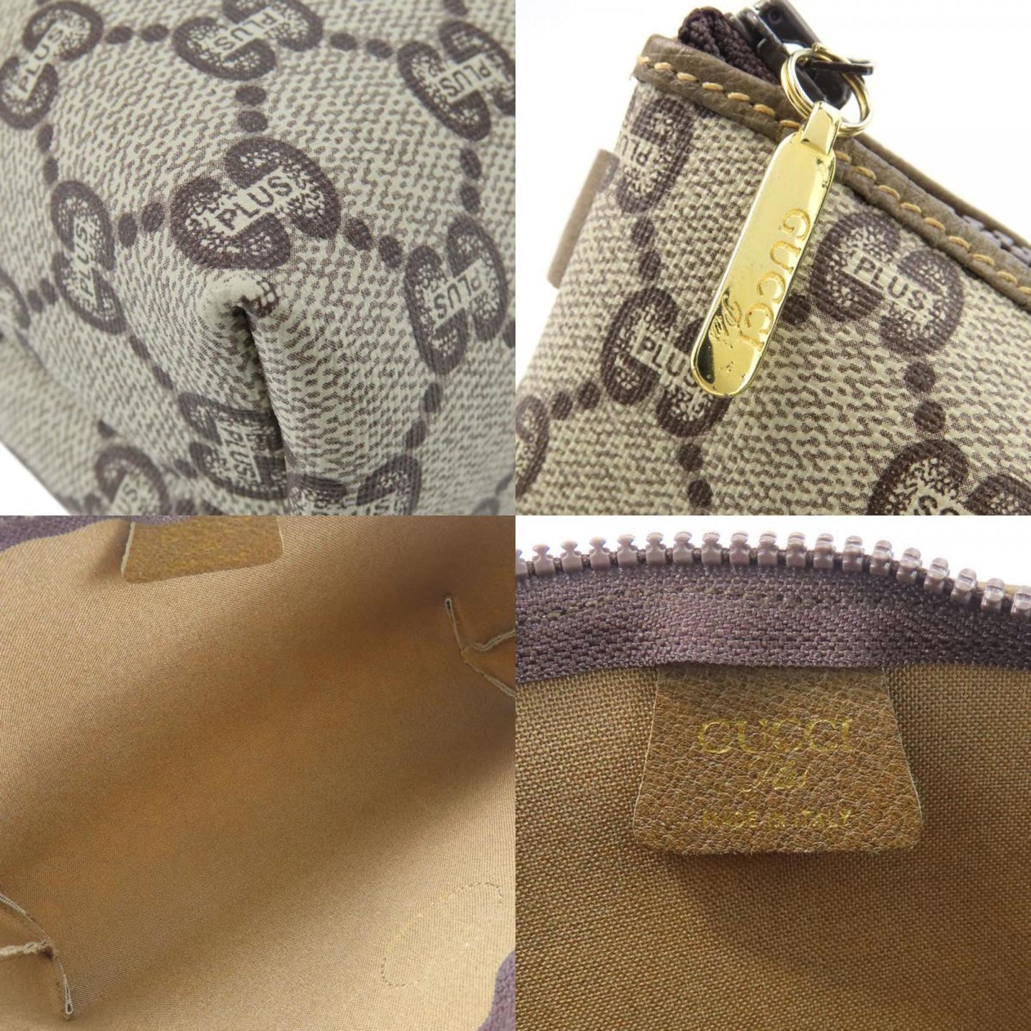 Gucci Beige Gg Plus Clutch Bag Pouch ( )