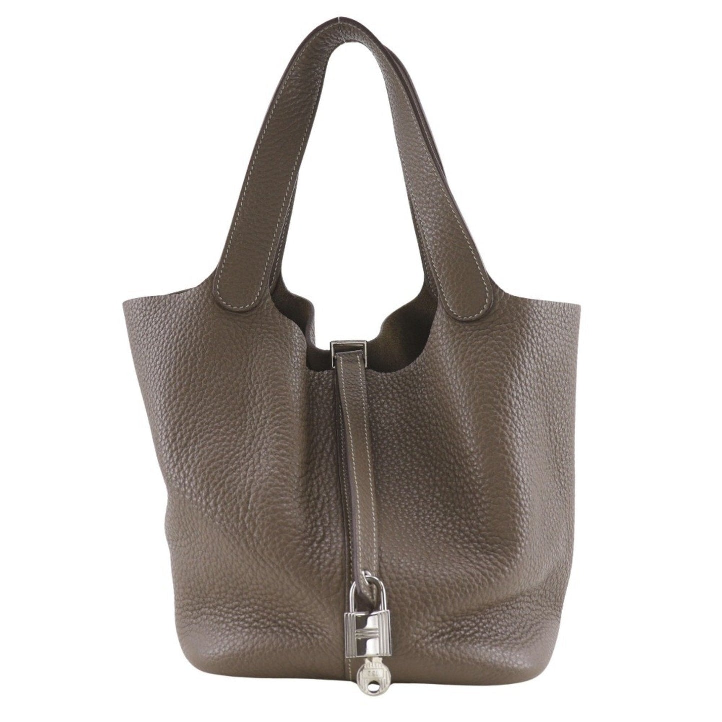 Hermes Picotin Black Taurillon Clemence Leather Handbag ( )