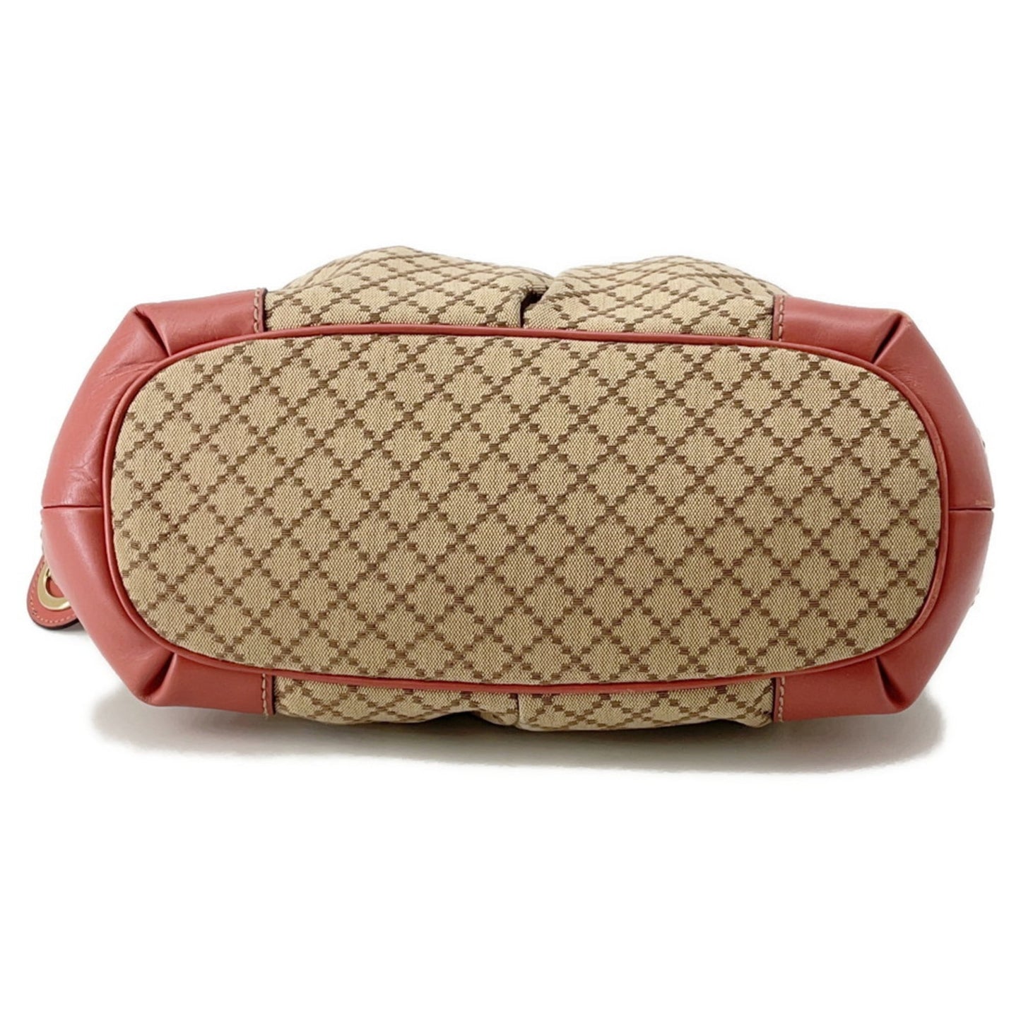 Gucci Diamante Pink Beige Canvas Leather Handbag Shoulder Bag ( )