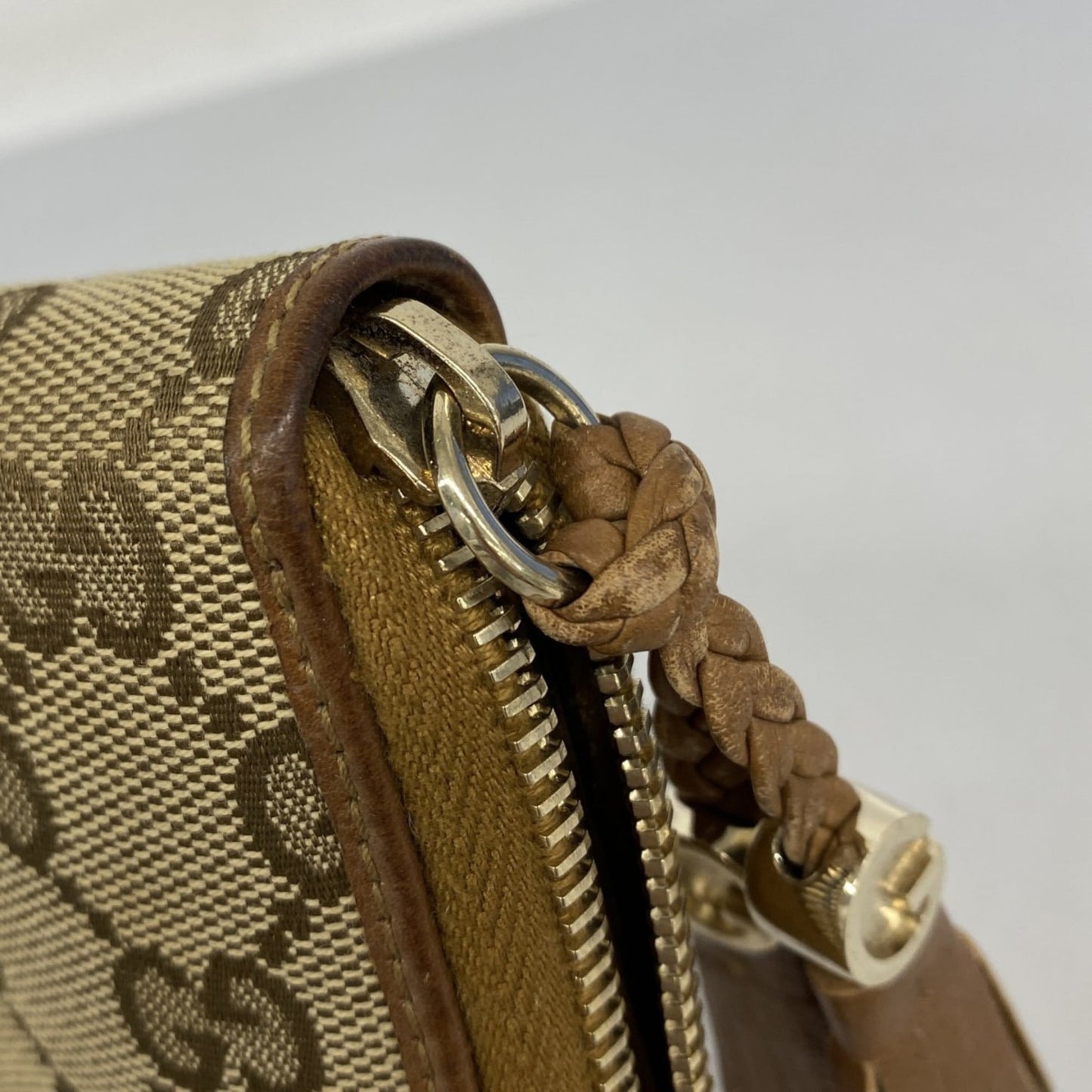 Gucci Brown Canvas Long Wallet (Bi-Fold) ( )