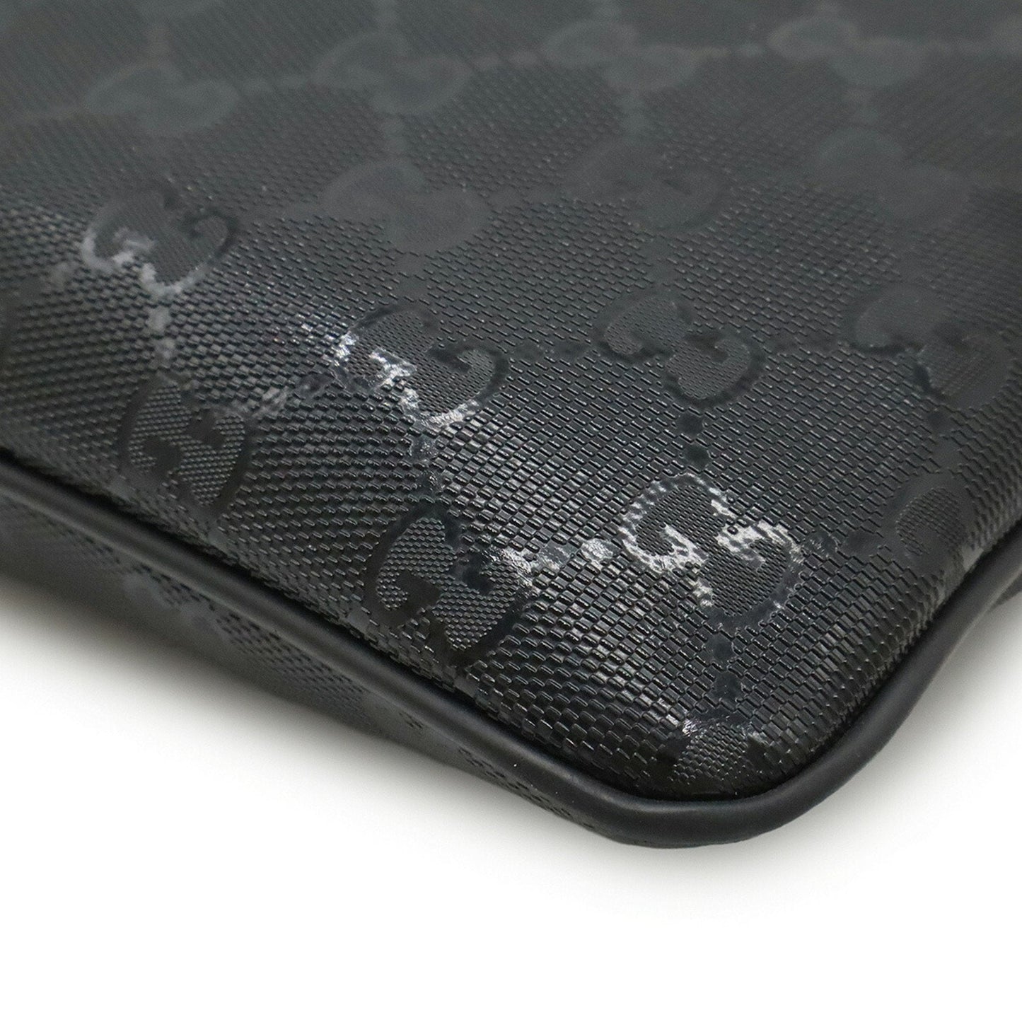 Gucci Black Pvc Leather Shoulder Bag ( )