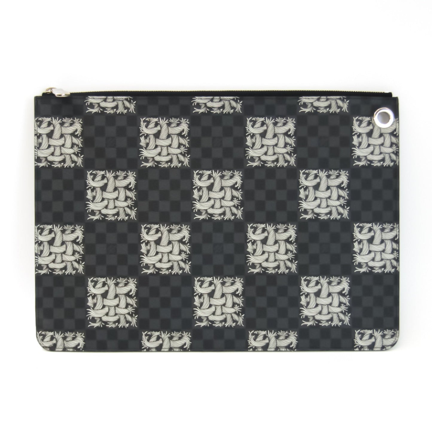 Louis Vuitton Damier Graphite Pochette Joule GM Christopher Nemes Men's Clutch Bag Damier Graphite