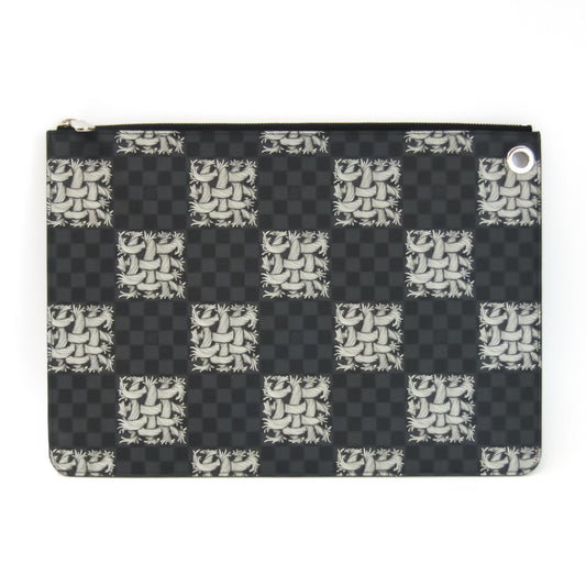 Louis Vuitton Damier Graphite Pochette Joule GM Christopher Nemes Men's Clutch Bag Damier Graphite