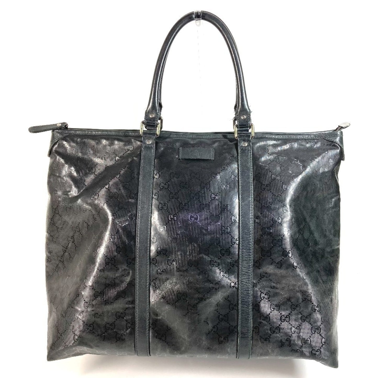 Gucci Gg ImprimÃ© Black Leather Gg ImprimÃ© Boston Bag Shoulder Bag Tote Bag ( )