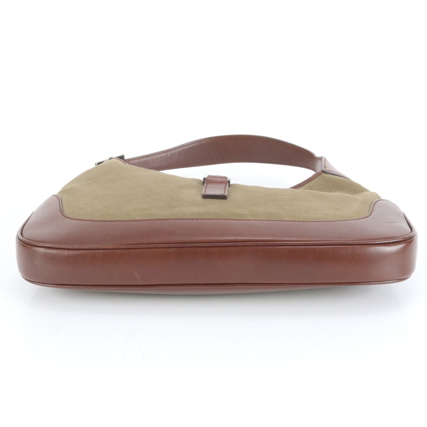 Gucci Brown Leather Canvas Shoulder Bag ( )