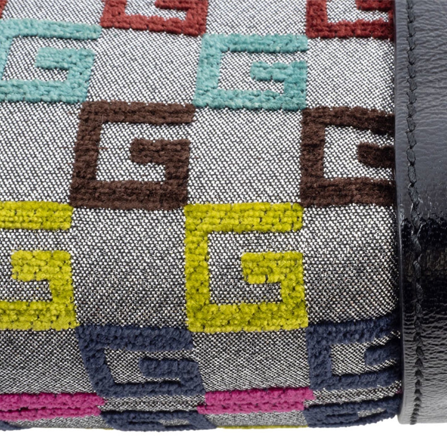 Gucci Multi-Color Canvas Leather Shoulder Bag ( )
