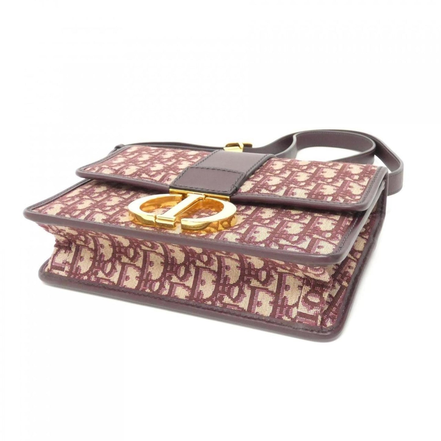 Christian Dior Burgundy Canvas Shoulder Bag ()