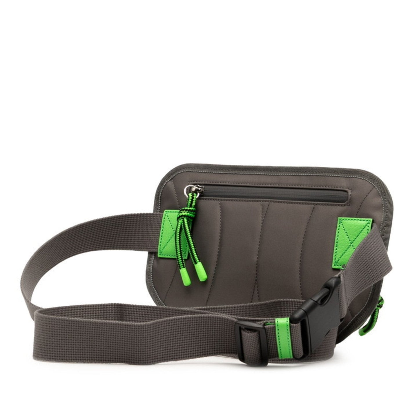 Gucci Gray Green Red Color Nylon Rubber Sling Bag ( )