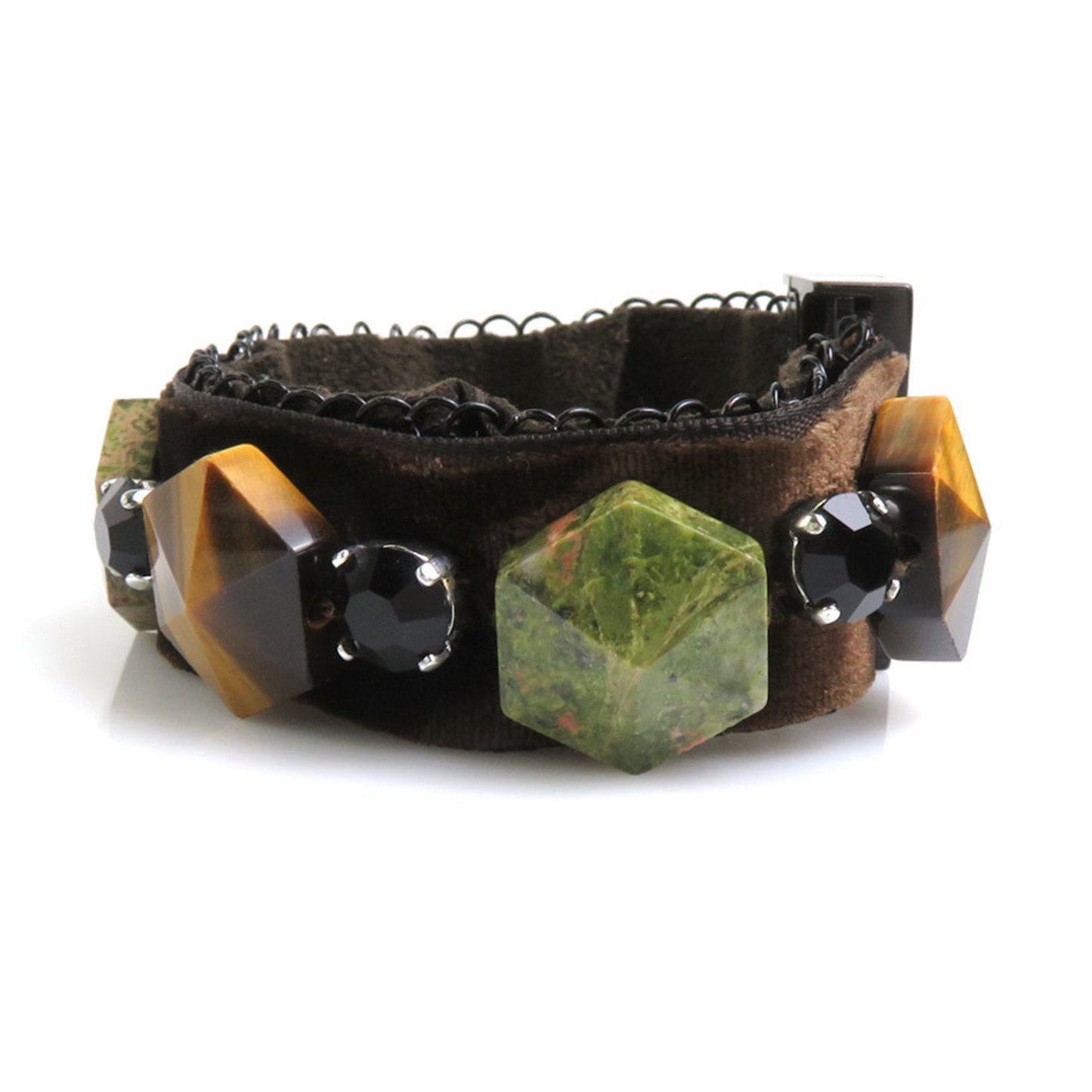 LOUIS VUITTON Bracelet Velor/Stone Brown/Green Ladies