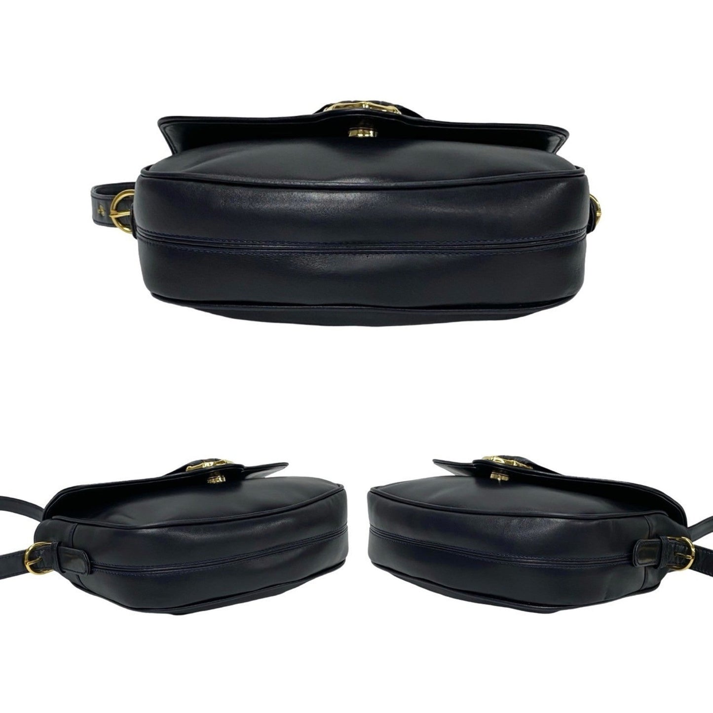 Gucci Black Leather Pochette Shoulder Bag ( )