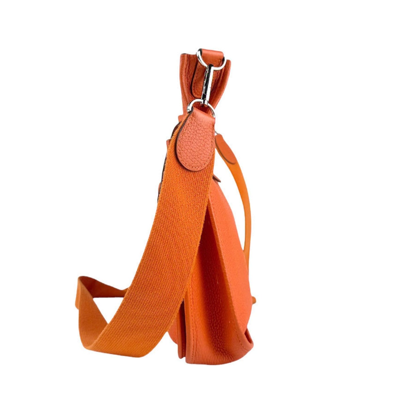 Hermes Orange Taurillon Clemence Leather Shoulder Bag ( )