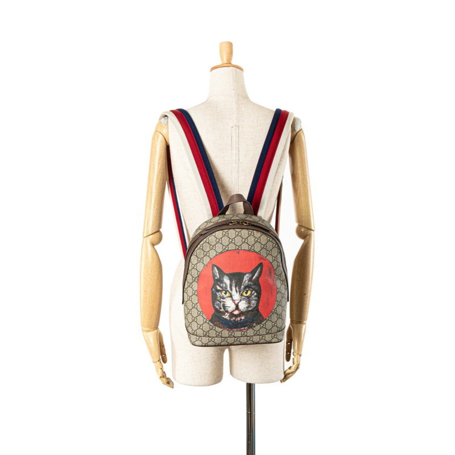 Gucci Beige Brown Multi-Color Pvc Leather Backpack ( )