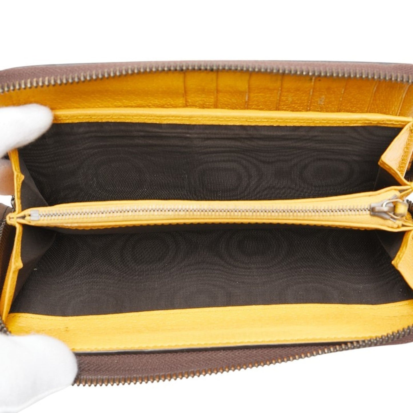 Gucci Beige Brown Pvc Leather Long Wallet (Bi-Fold) ( )