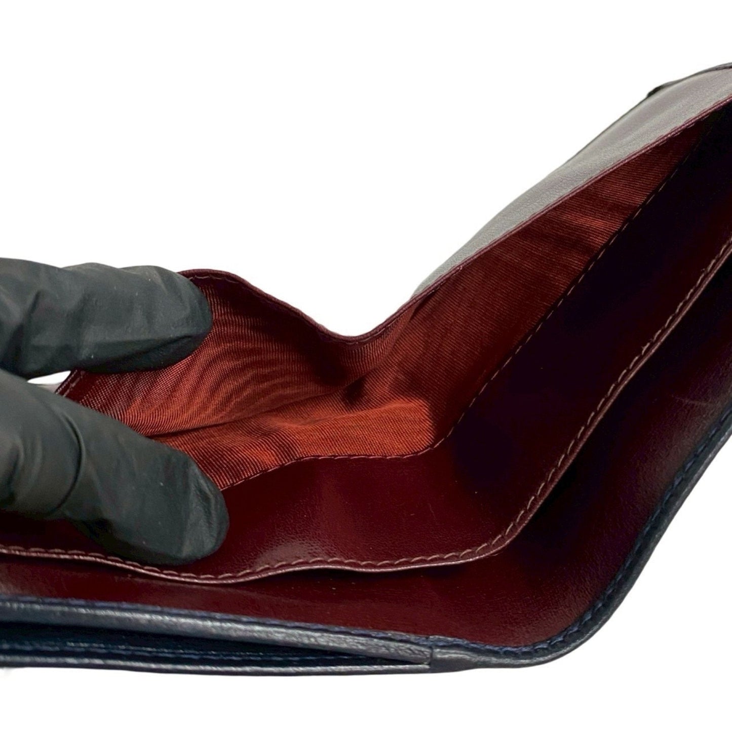Gucci Navy Wine Leather Wallet (Bi-Fold) ( )