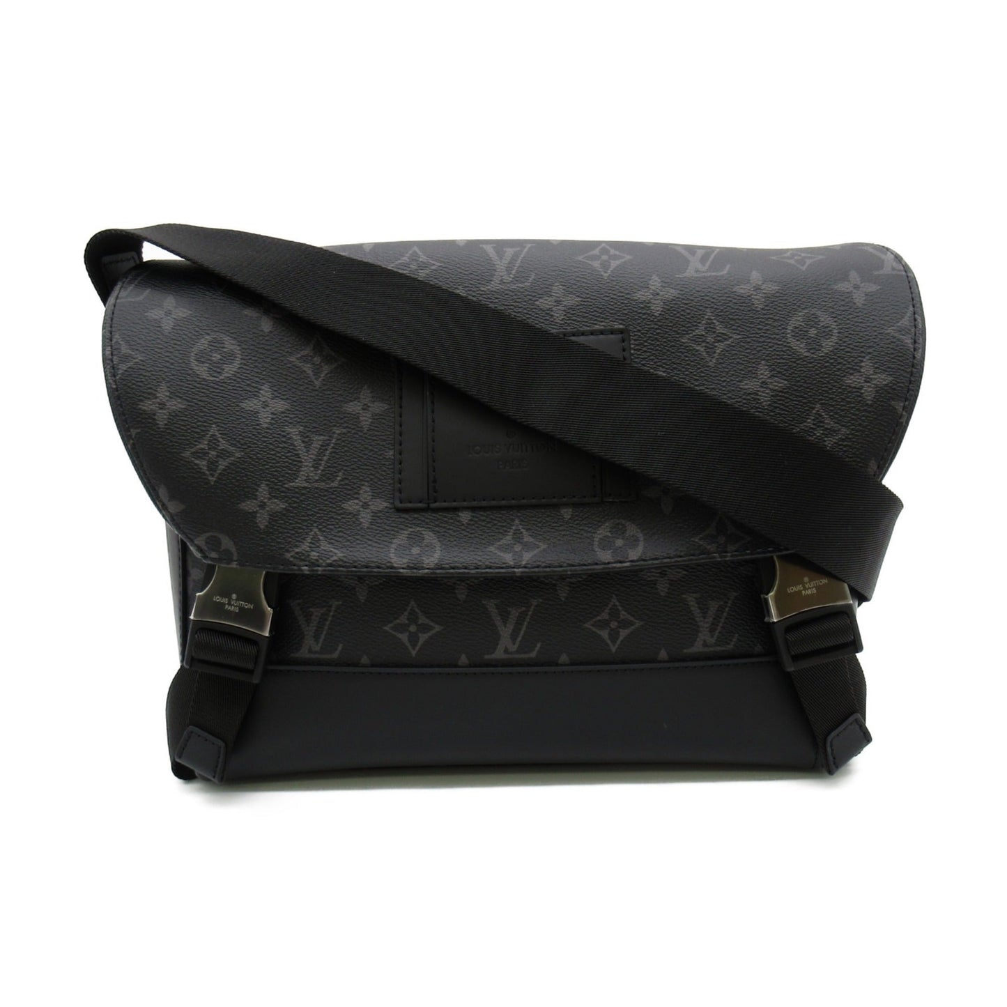 LOUIS VUITTON Messenger voyage PM Black PVC coated canvas Handbag