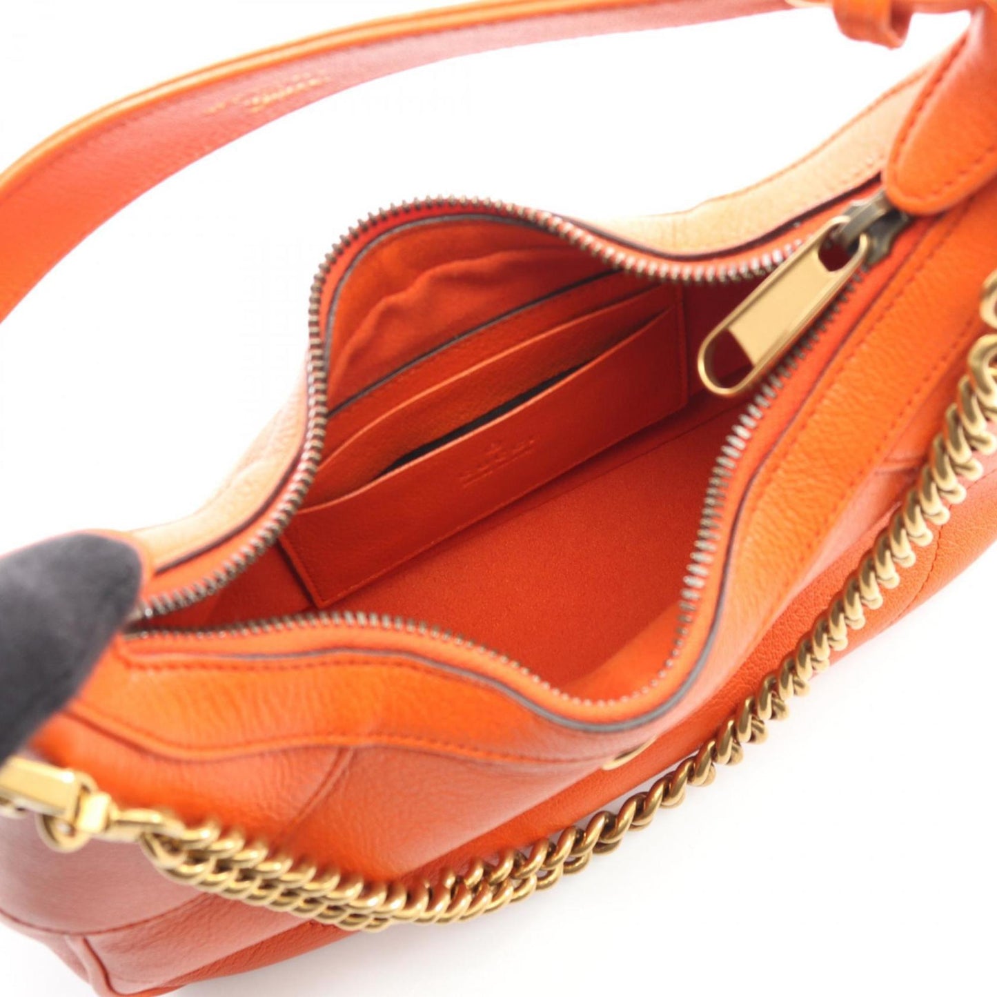 Gucci Orange Leather Shoulder Bag ( )