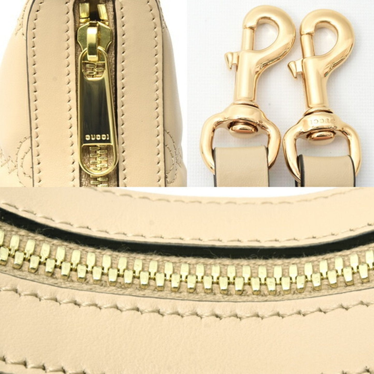 Gucci Beige Leather Handbag Shoulder Bag ( )