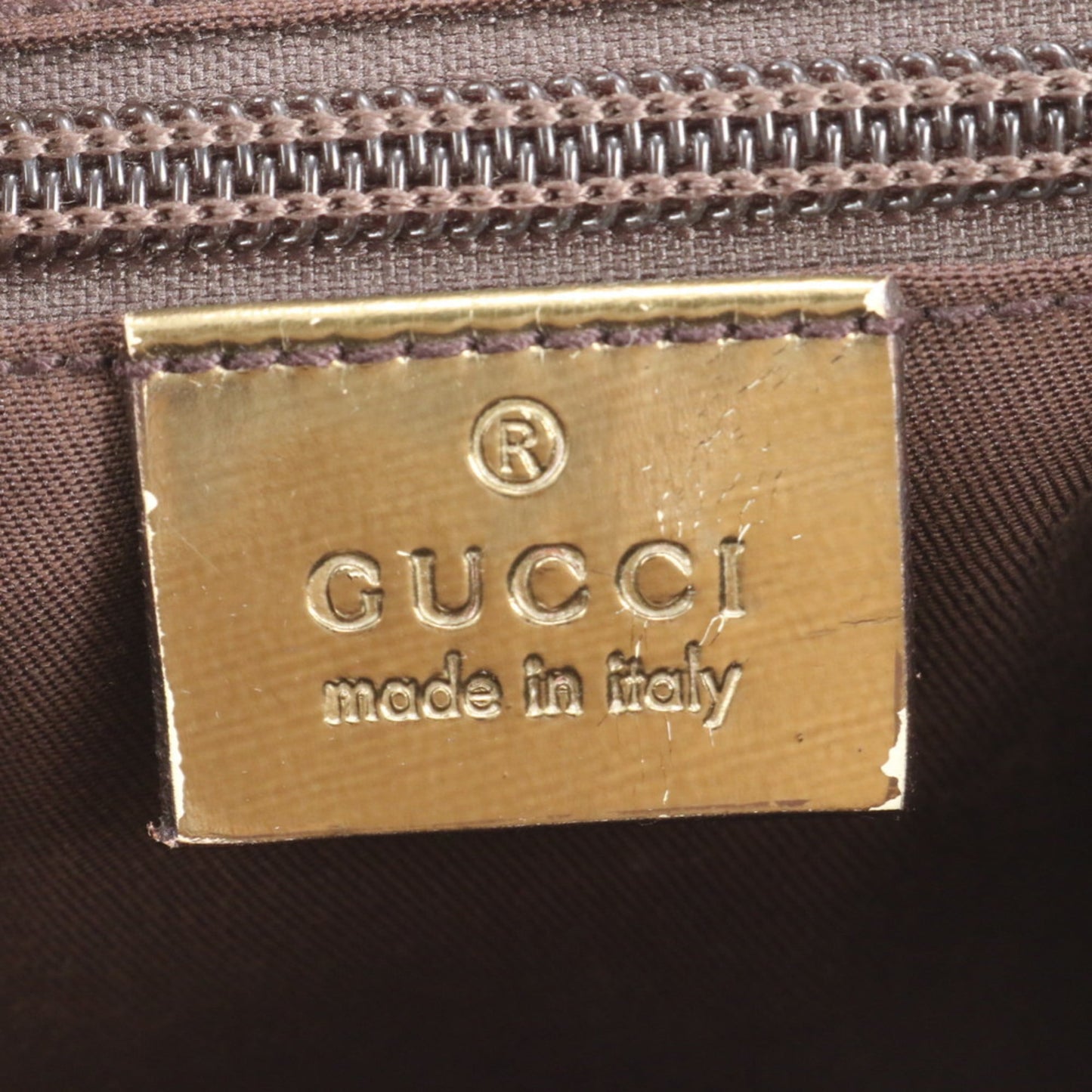Gucci Beige Leather Canvas Shoulder Bag ( )