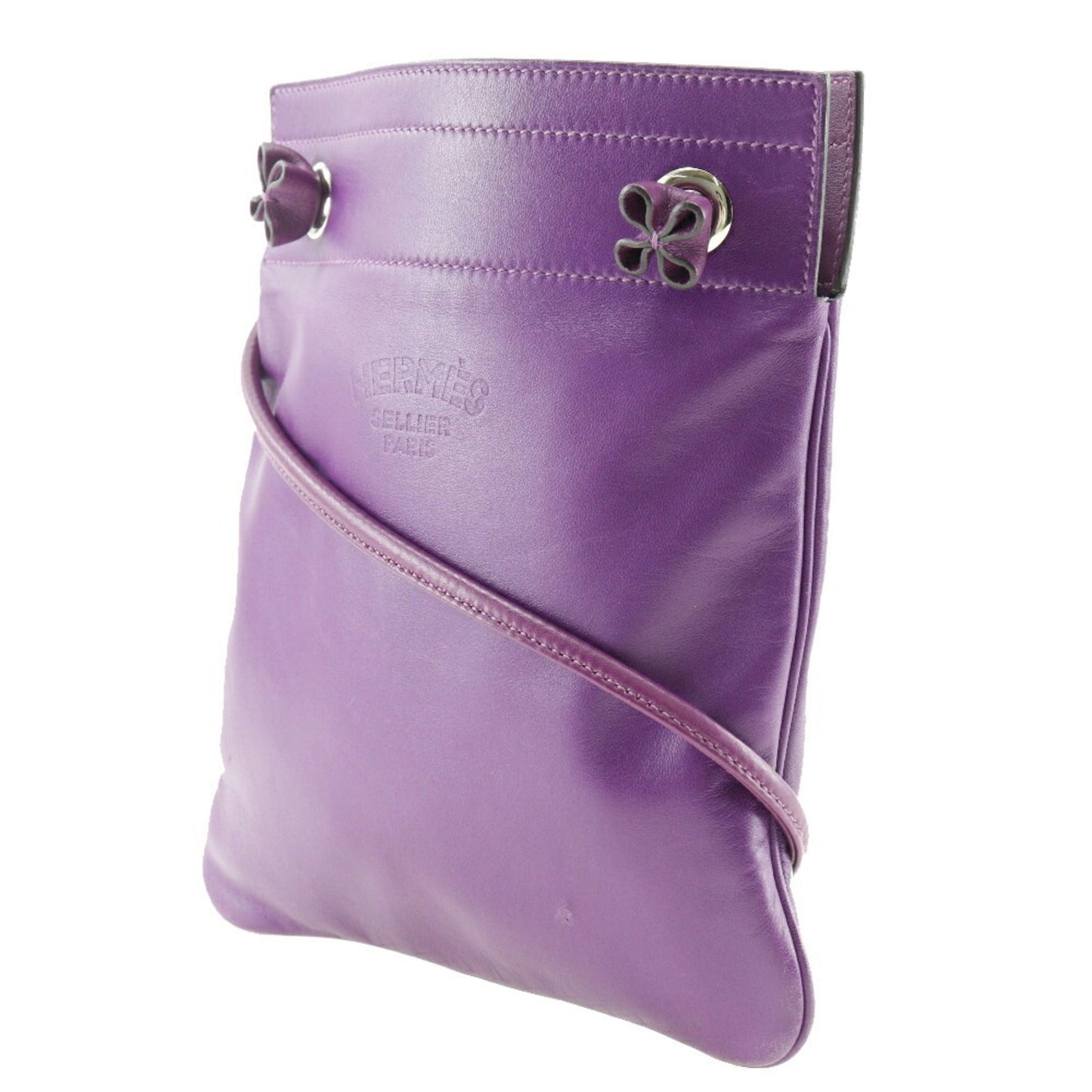 Hermes Purple Swift Leather Shoulder Bag ( )