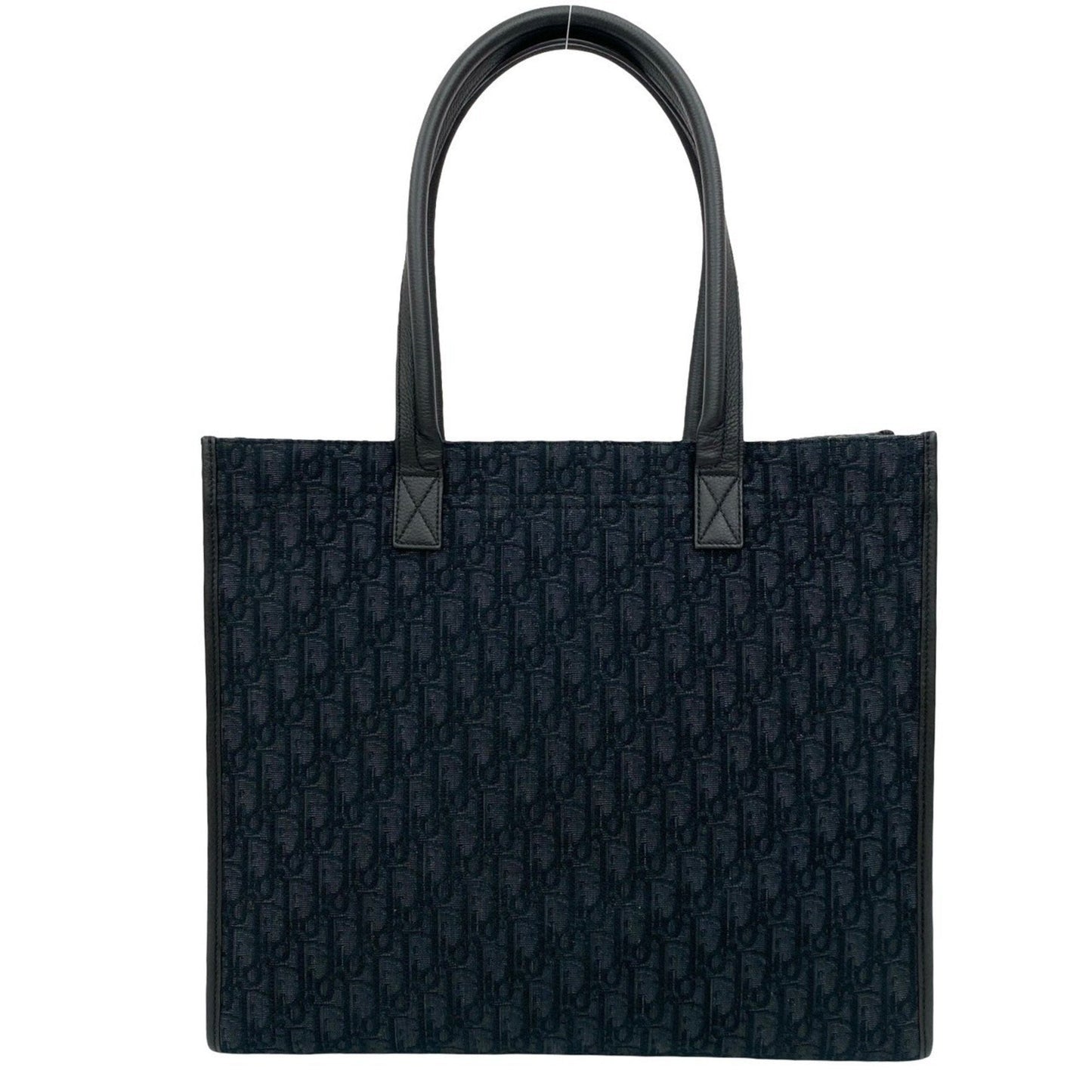 Christian Dior Black Canvas Leather Tote Bag ()