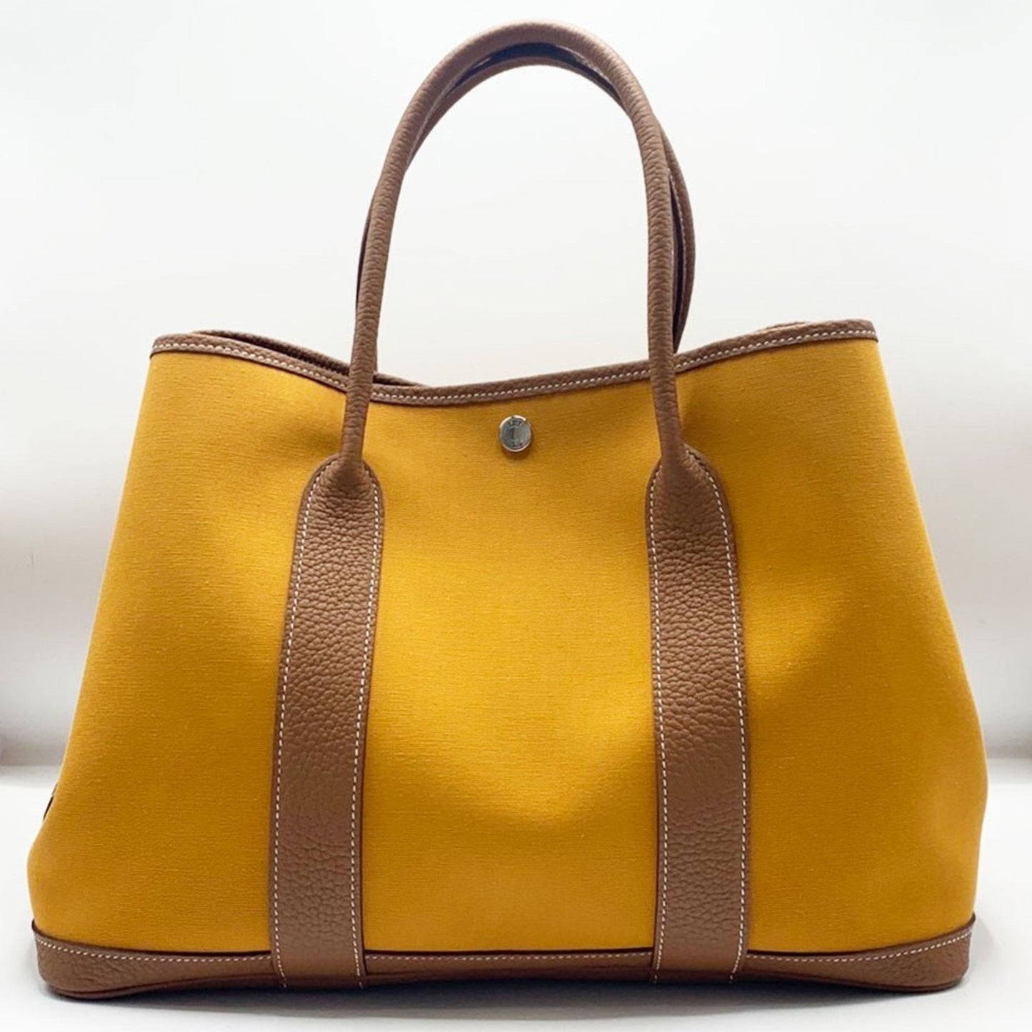 Hermes Gold Toile Officier Negonda Leather Tote Bag ( )