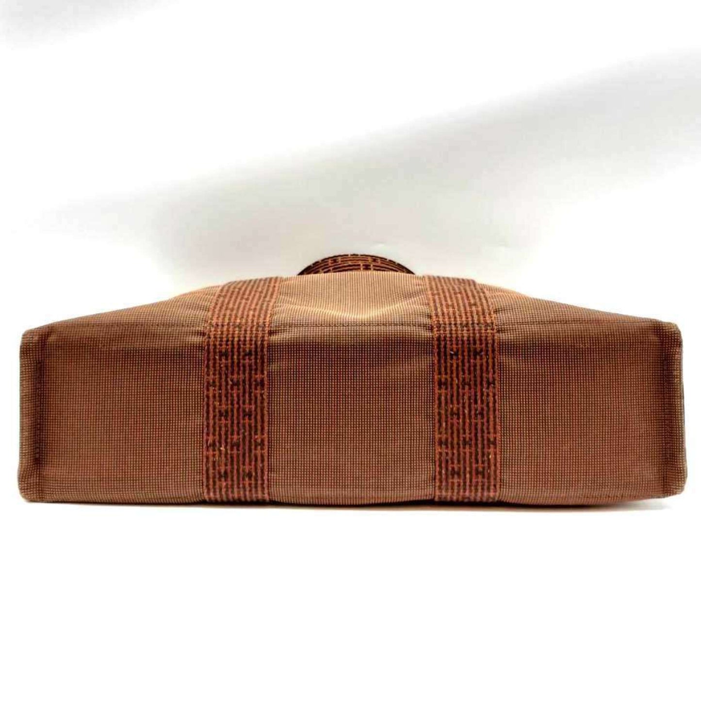 Hermes Her Line Brown Canvas Handbag Tote Bag ( )