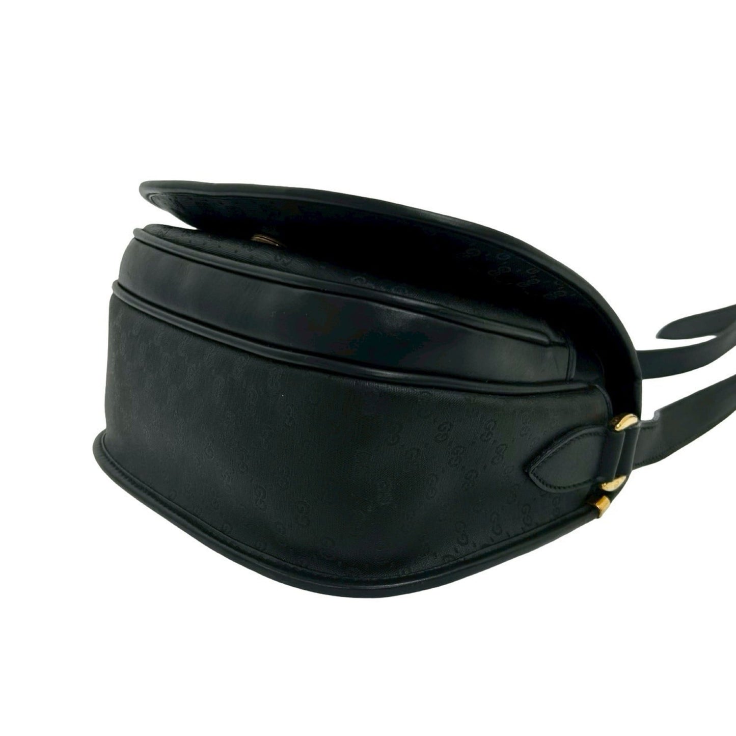 Gucci Black Leather Pvc Pochette Shoulder Bag ( )