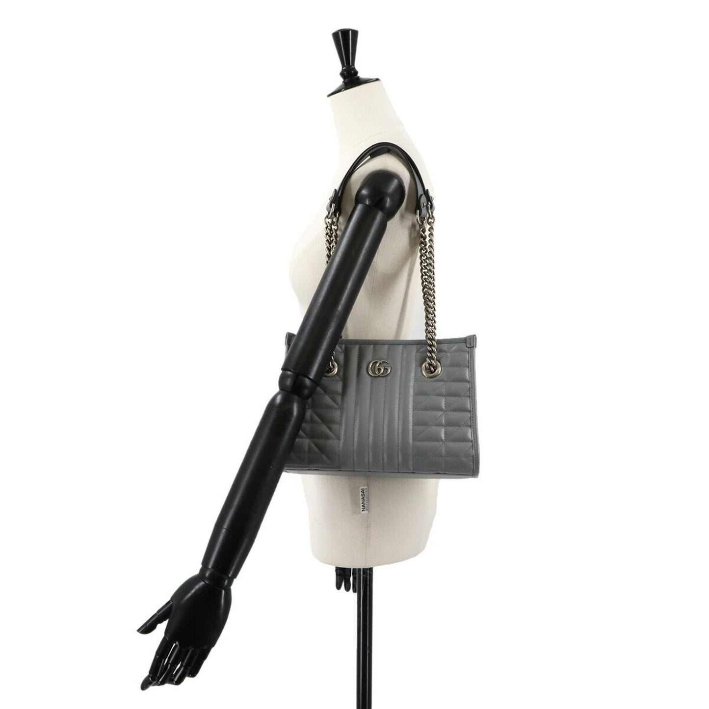 Gucci Gray Leather Tote Bag ( )