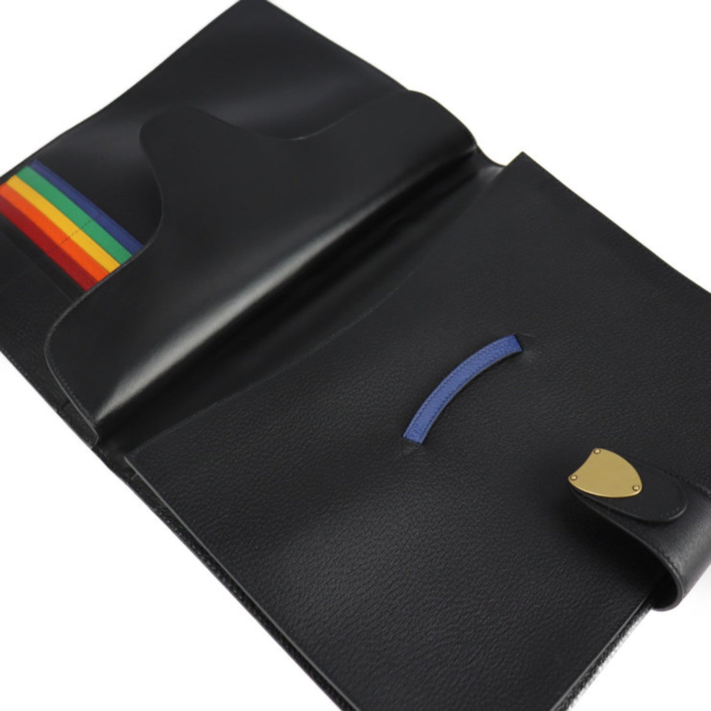 Gucci Black Leather Clutch Bag Handbag Tote Bag ( )