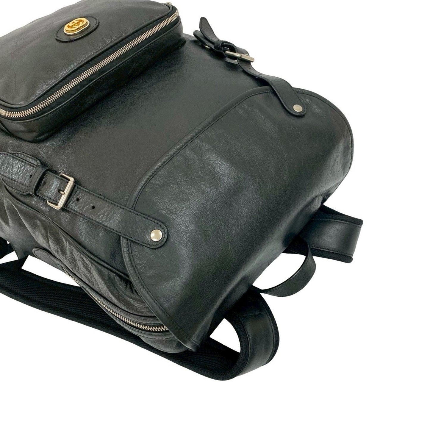 Gucci Black Leather Backpack ( )