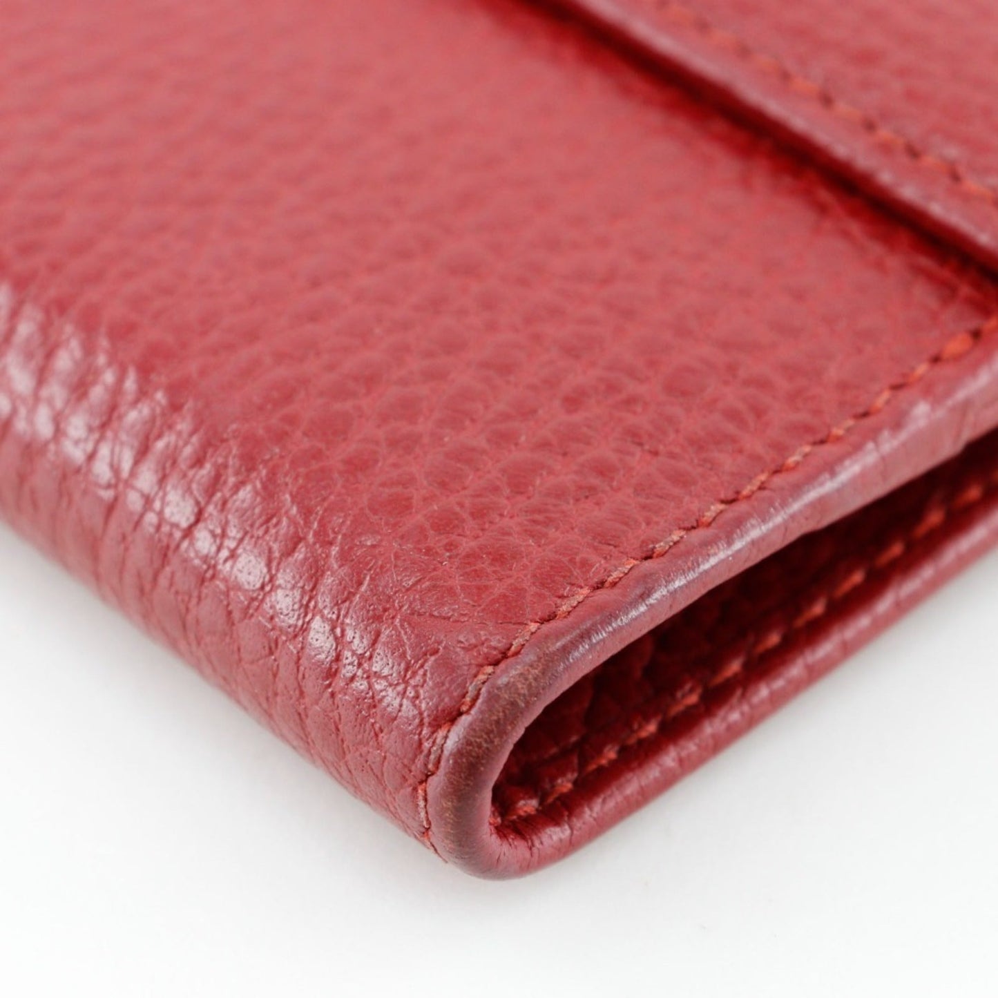 Gucci Red Color Leather Wallet (Bi-Fold) ( )