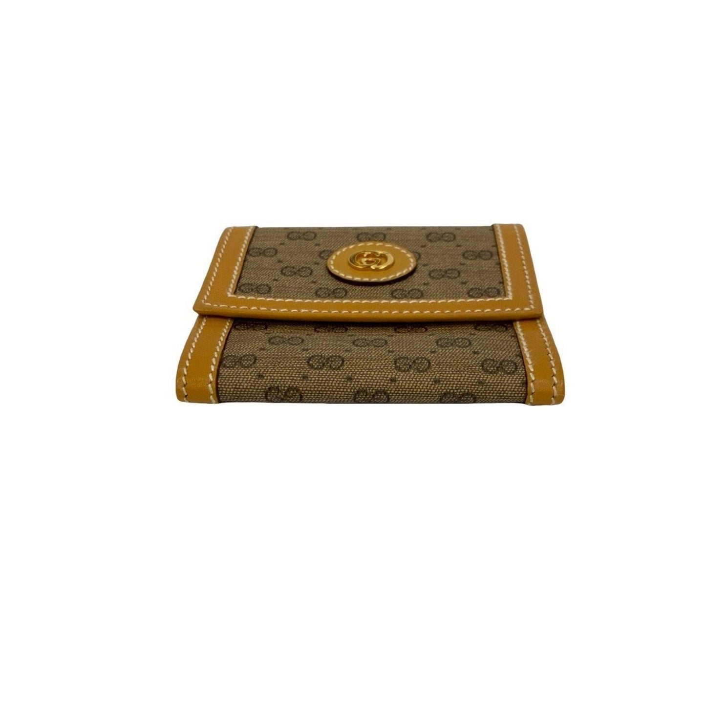 Gucci Brown Leather Pvc Coin Purse/Coin Case ( )