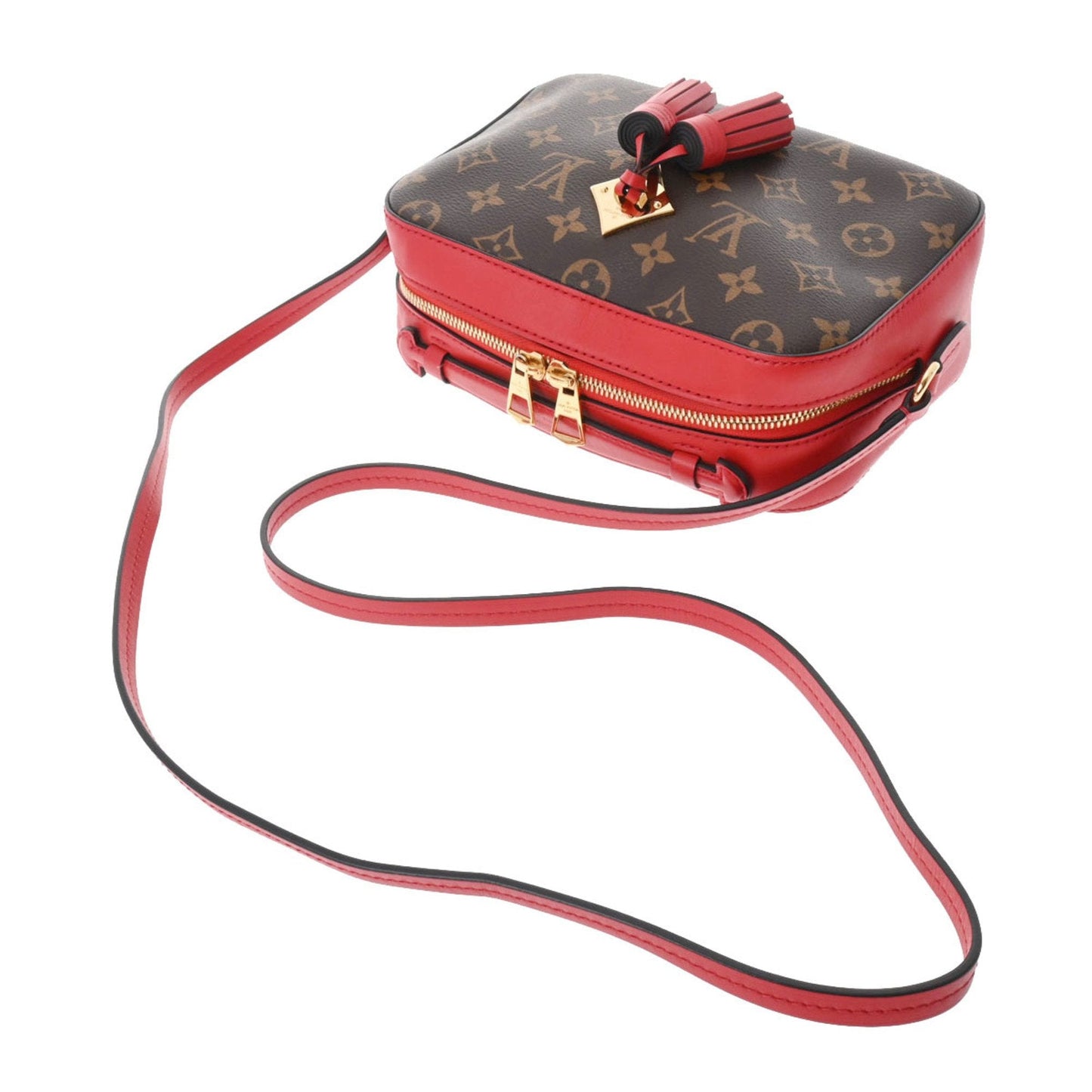 LOUIS VUITTON Monogram Santonju Coquelicot Ladies Canvas Shoulder Bag