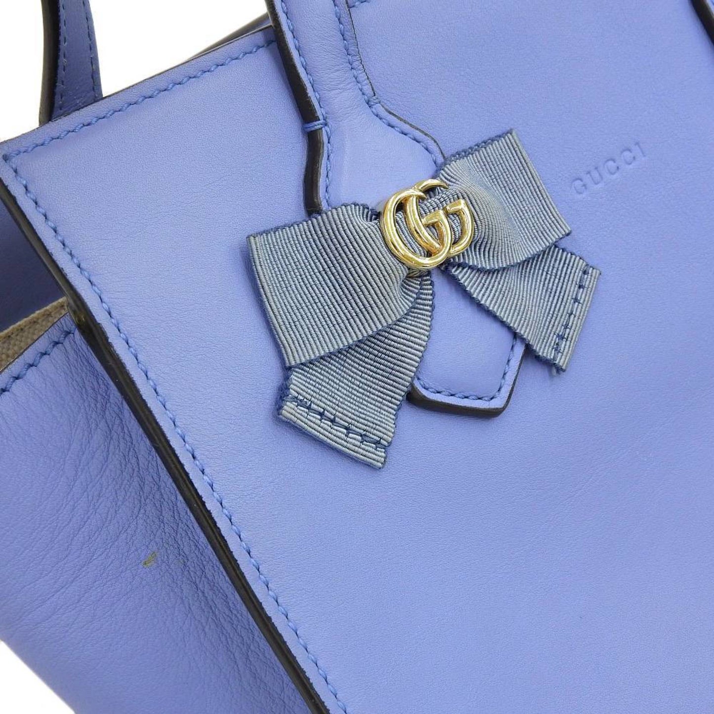 Gucci Blue Bow Handbag Shoulder Bag ( )