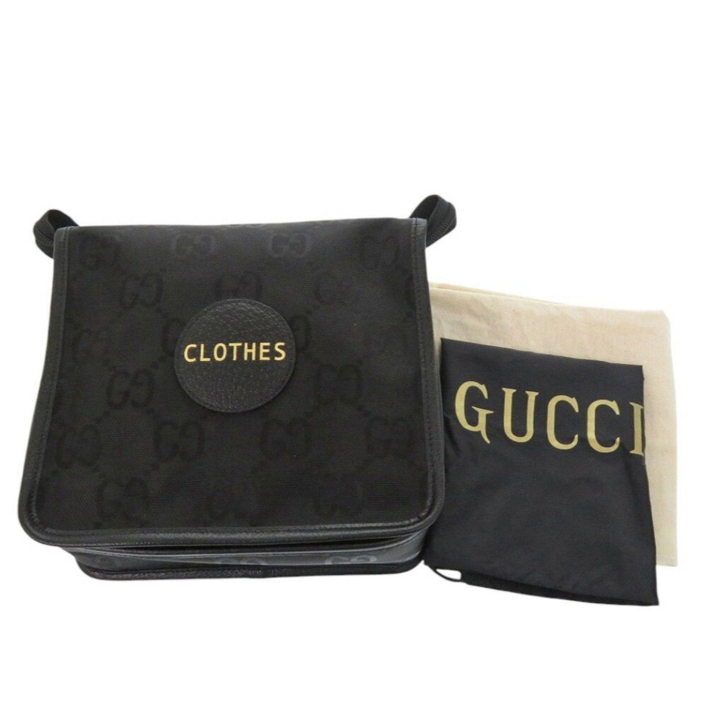 Gucci Nylon Leather Canvas Clutch