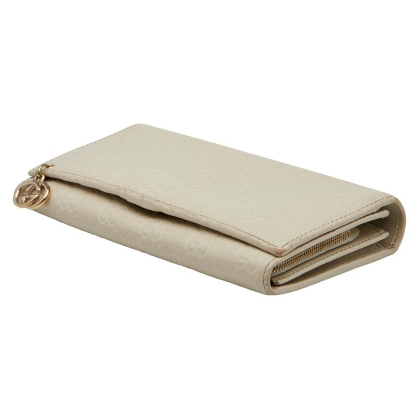 Gucci White Leather Chain/Shoulder Wallet ( )