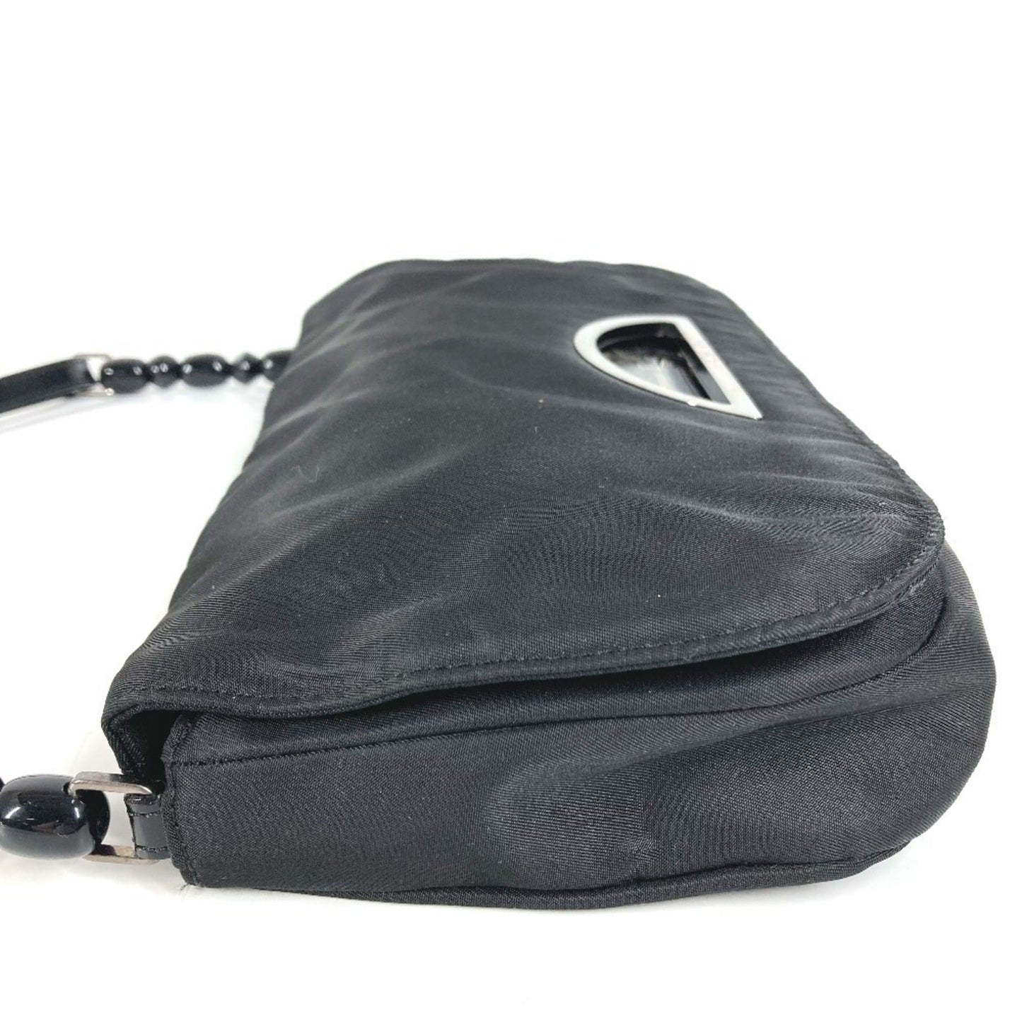 Christian Dior Black Monogram Nylon Pouch Shoulder Bag ()