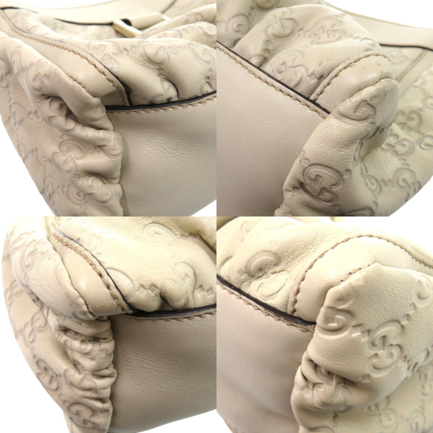 Gucci Ivory White Leather Shoulder Bag ( )