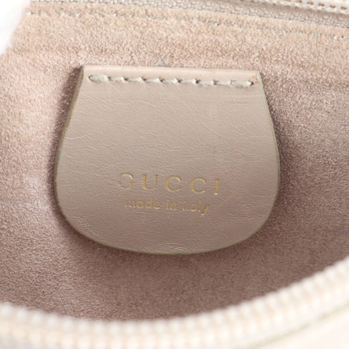 Gucci Grayish Leather Pouch Shoulder Bag ( )