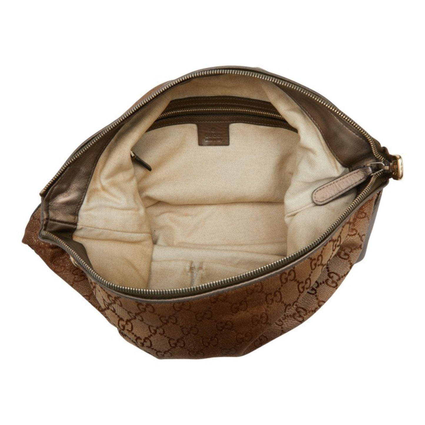 Gucci Brown Canvas Leather Shoulder Bag ( )