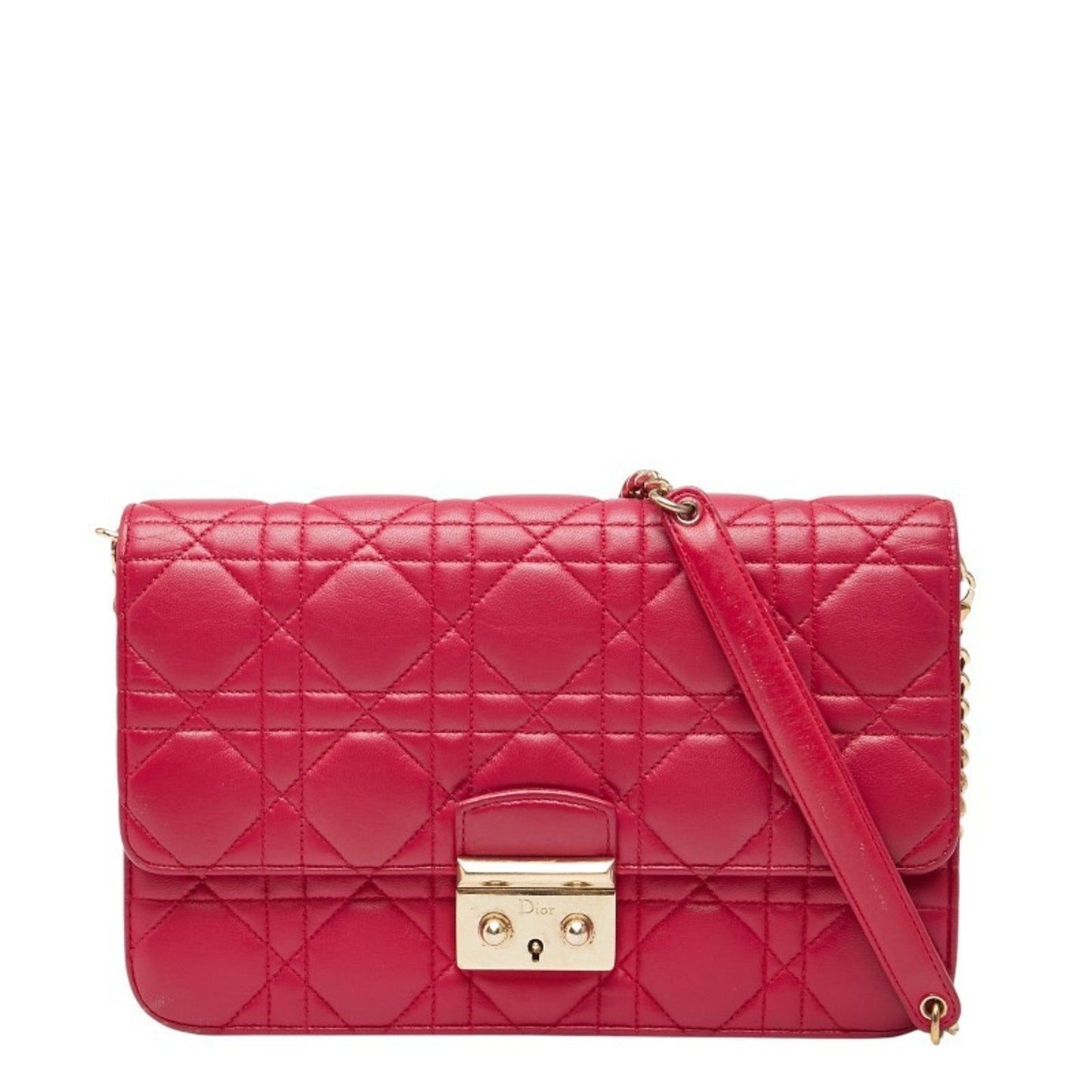 Christian Dior Pink Leather Shoulder Bag ()