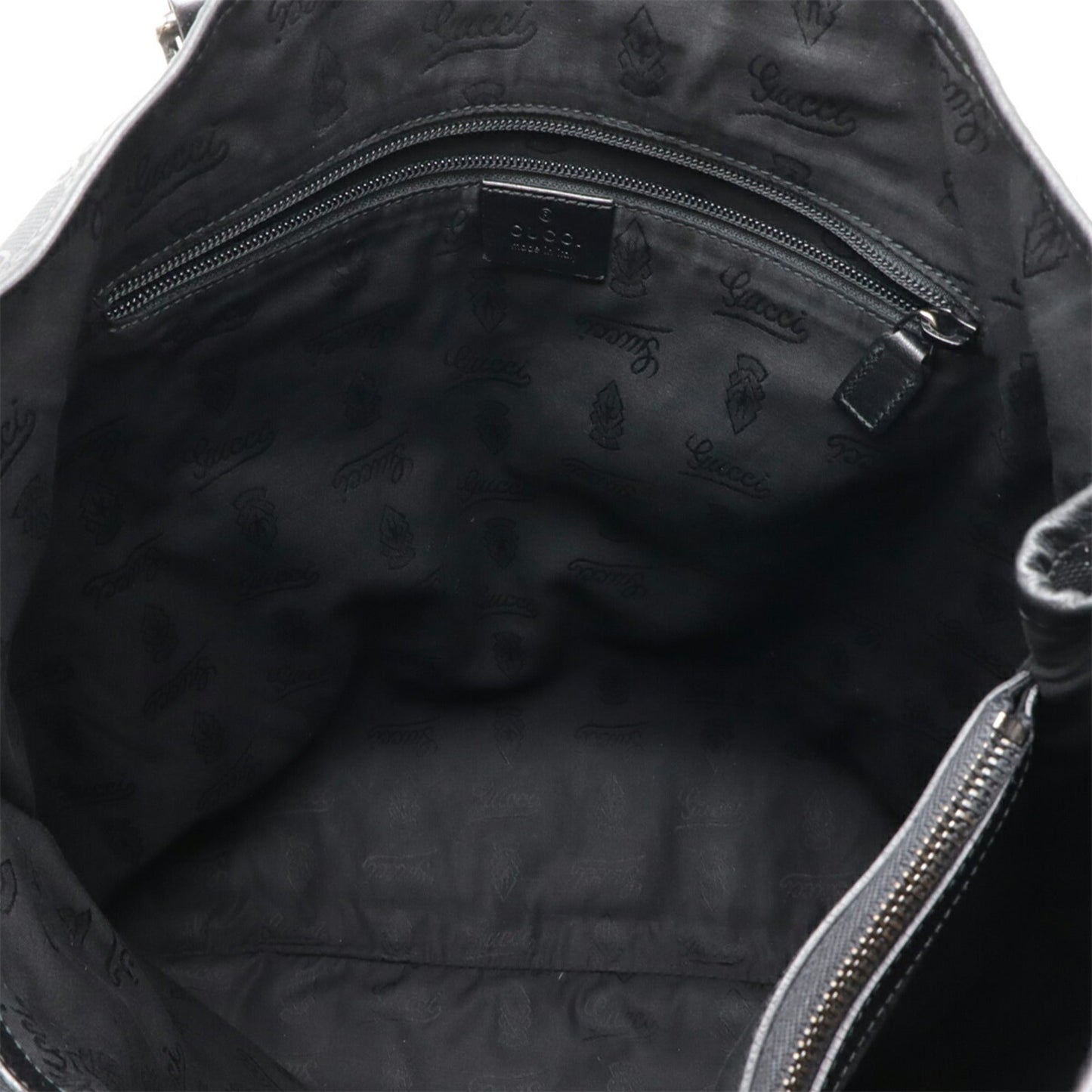 Gucci Black Pvc Leather Shoulder Bag Tote Bag ( )